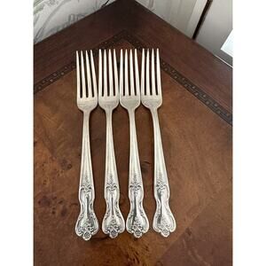 SET OF 4~ WM Rogers MFG Co. Extra Silver Plate Original Rogers 7.5" Dinner Forks